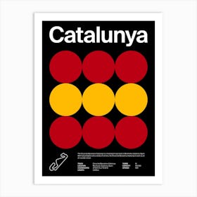 Mid Century Dark Catalunya F1 Art Print