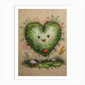 Heart Of Grass 3 Art Print