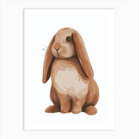 Satin Rabbit Kids Illustration 4 Art Print