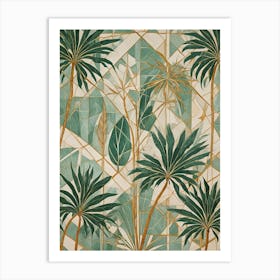 Abstract Palm Trees Art Print