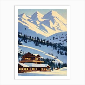 Beaver Creek, Usa Ski Resort Vintage Landscape 1 Skiing Poster Art Print