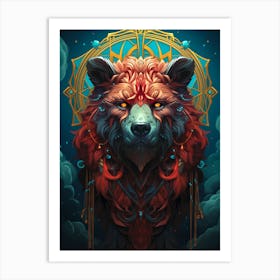 Bear Head Art Print