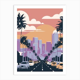 Los Angeles Cityscape Art Print