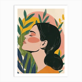 Boho Illustration Of A Woman 1 Art Print