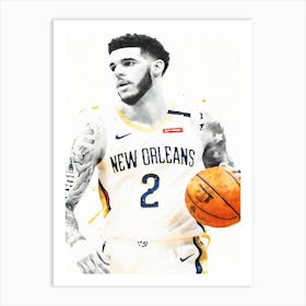 Lonzo Ball New Orleans Pelicans Art Print