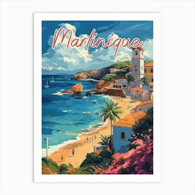 Serene Martinique Beachscape Poster Art Print