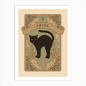 Cats Astrology Aries Art Print