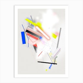 Abstract Mobile Toy Blue Yellow Red Art Print