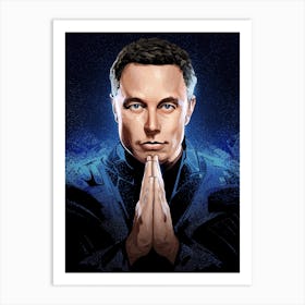 Elon Musk Portrait Art Print