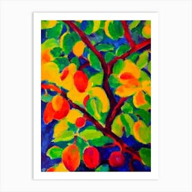 Acai 2 Fruit Vibrant Matisse Inspired Painting Fruit Art Print