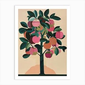 Apple Tree Colourful Illustration 2 1 Art Print