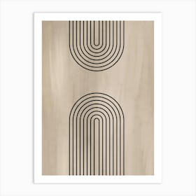 U - Shaped Lines Art Print