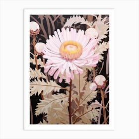 Flower Illustration Asters 7 Art Print