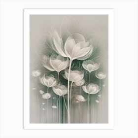 White Flowers Art Print