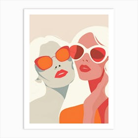 Two Women In Sunglasses 14 Art Print