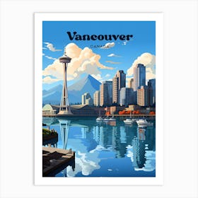 Vancouver Canada Summer Modern Travel Art Art Print