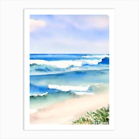 Rosebud Beach, Australia Watercolour Art Print