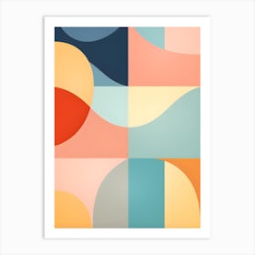 Abstract Pattern in Pastel Colors 3 Art Print