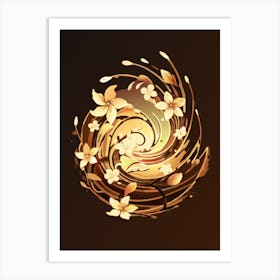 Golden Swirls Art Print