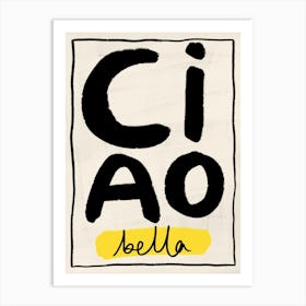 Ciao Cream Art Print