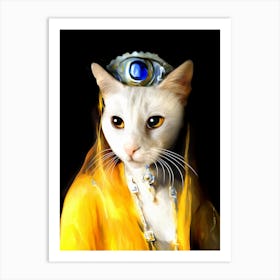Queen Mum Blanchette The Cat Pet Portraits Art Print