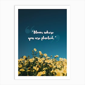 Bloom Where You Are Planted 2 Art Print