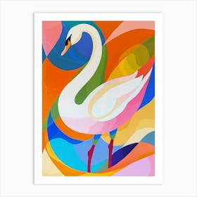 Colourful Swan 1 Art Print