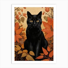 Autumn Cat 3 Art Print