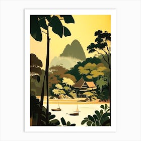 Koh Phangan Thailand Rousseau Inspired Tropical Destination Art Print