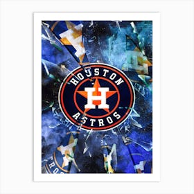 Houston Astros Baseball Poster Art Print