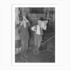 Untitled Photo, Possibly Related To Turkey Pickers Waiting For Work To Start, Cooperative Poutry Plant, Brownwood Art Print
