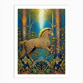 Horse In The Forest Art Print