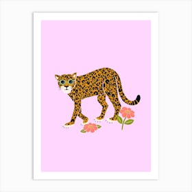 Cool Cat Leopard Art Print