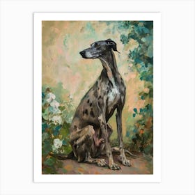 Greyhound Acrylic Painting 8 Art Print