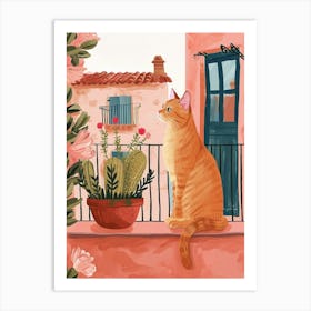 Chartreux Cat Storybook Illustration 1 Art Print