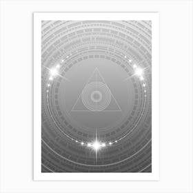 Geometric Glyph in White and Silver with Sparkle Array n.0185 Art Print