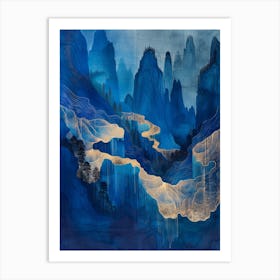 'Blue River' Art Print