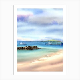 Cemaes Bay 2, Anglesey, Wales Watercolour Art Print