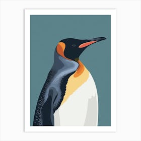 King Penguin Grytviken Minimalist Illustration 2 Art Print