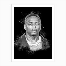 Yg Rapper Portrait Art Print