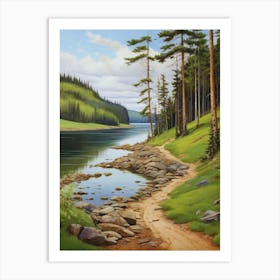 Path By The Lake Art Print