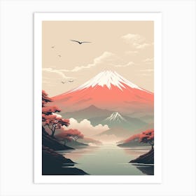 Mount Fuji Japan 3 Hiking Trail Landscape Art Print