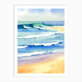 Mona Vale Beach 2, Australia Watercolour Art Print