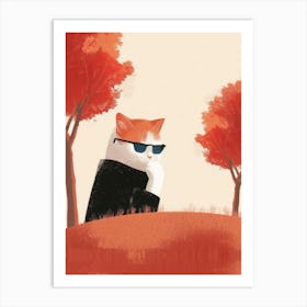 Cat In Sunglasses 8 Art Print