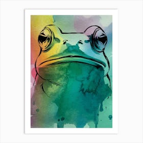 Frog Watercolor Painting Art Print