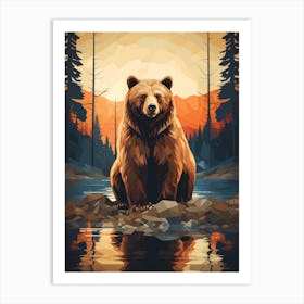 Bear In The Forest Art Print