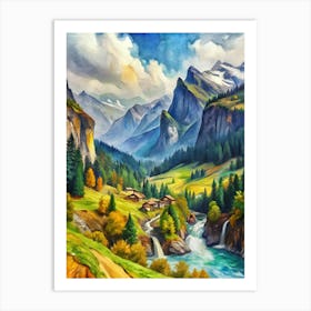 Van Gogh Swiss National Park Switzerland (1) Art Print