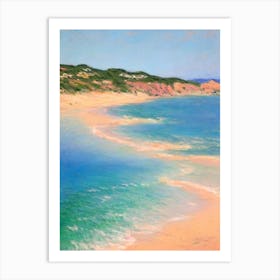 Plage De Palombaggia Corsica Beach France Monet Style Art Print