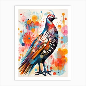 Bird Painting Collage Grouse 3 Art Print