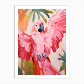 Pink Ethereal Bird Painting Macaw 9 Art Print